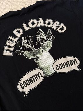 Hardy Field Loaded 'Country!' Local Crew Concert Black Tee 100% cotton